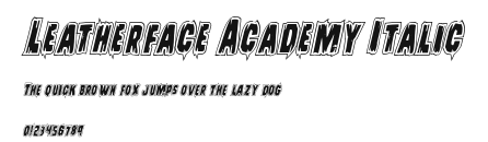 Leatherface Academy Italic Preview