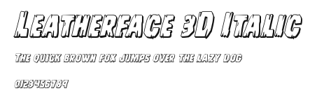 Leatherface 3D Italic Preview