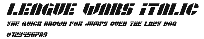 League Wars Italic Preview