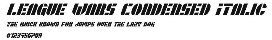 League Wars Condensed Italic Preview
