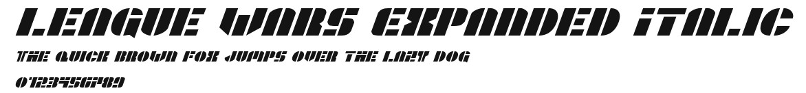 League Wars Expanded Italic Preview
