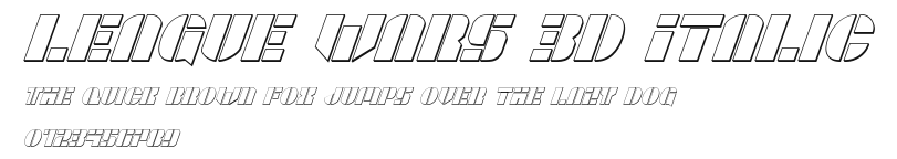 League Wars 3D Italic Preview