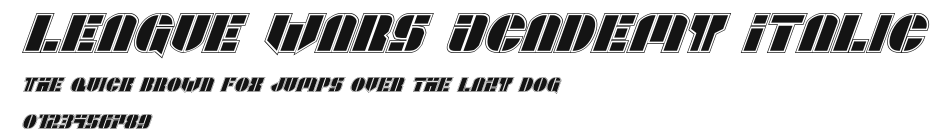 League Wars Academy Italic Preview