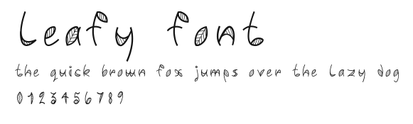 Leafy font Preview