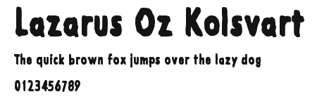 Lazarus Oz Kolsvart Preview