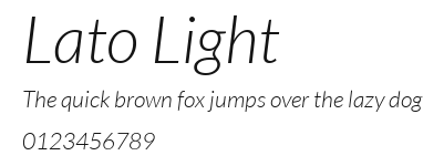 Lato Light Preview