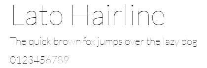 Lato Hairline Preview