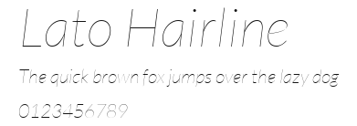 Lato Hairline Preview