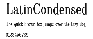 LatinCondensed Preview