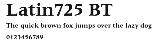 Latin725 BT Preview