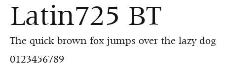 Latin725 BT Preview