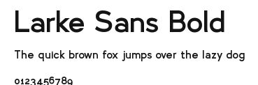 Larke Sans Bold Preview