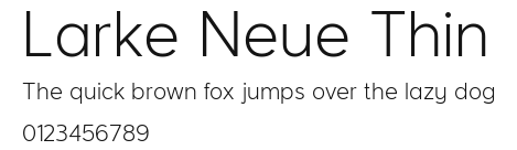 Larke Neue Thin Preview