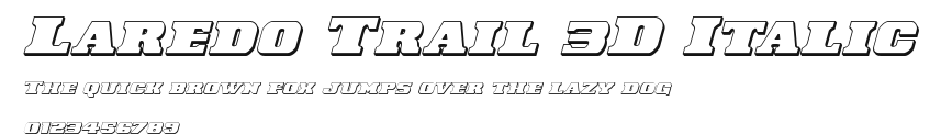 Laredo Trail 3D Italic Preview