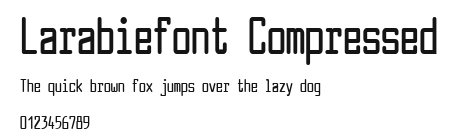 Larabiefont Compressed Preview