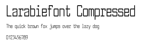 Larabiefont Compressed Preview