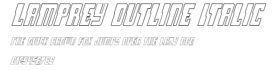 Lamprey Outline Italic Preview