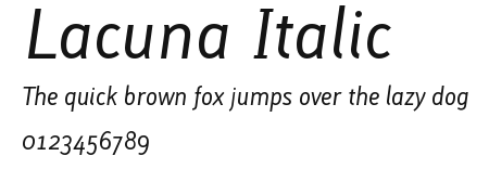 Lacuna Italic Preview