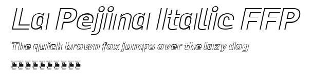 La Pejina Italic FFP Preview