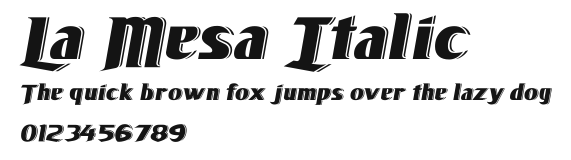 La Mesa Italic Preview