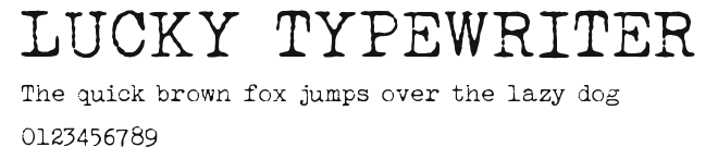 LUCKY TYPEWRITER Preview