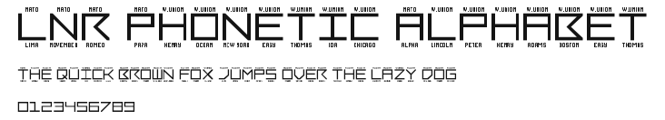 LNR Phonetic Alphabet Preview