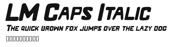 LM Caps Italic Preview