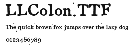 LLColon.TTF Preview