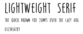 LIGHTWEIGHT SERIF Preview