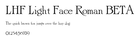 LHF Light Face Roman BETA Preview