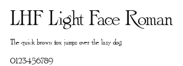 LHF Light Face Roman Preview