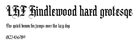 LHF Hindlewood hard grotesqe Preview
