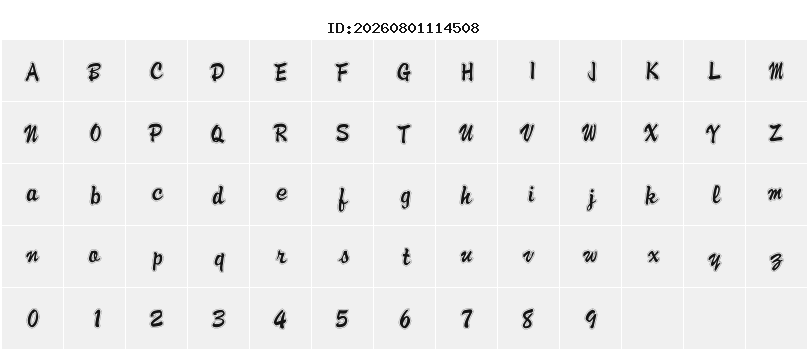 DFGanLongKS03-B5 Character Map