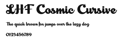 LHF Cosmic Cursive Preview