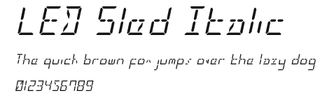LED Sled Italic Preview