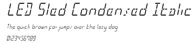 LED Sled Condensed Italic Preview