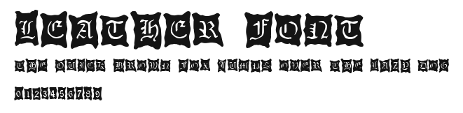 LEATHER FONT Preview