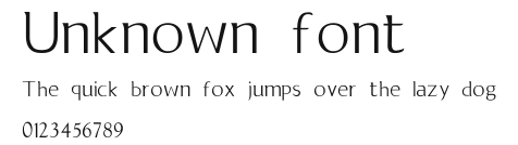 Unknown font Preview
