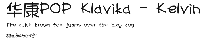 华康POP Klavika - Kelvin Preview