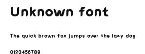 Unknown font Preview