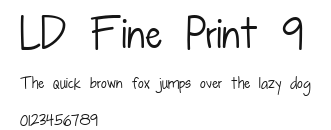 LD Fine Print 9 Preview