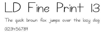 LD Fine Print 13 Preview