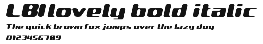 LBIlovely bold italic Preview