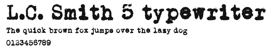 L.C. Smith 5 typewriter Preview