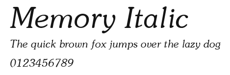 Memory Italic Preview