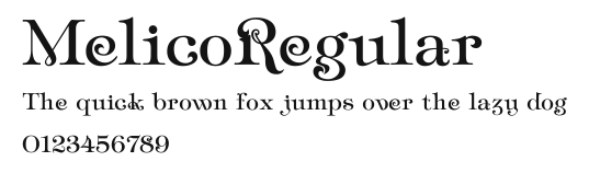 MelicoRegular Preview