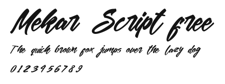 Mekar Script free Preview