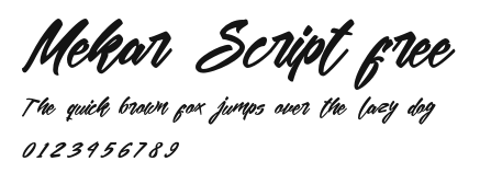 Mekar Script free Preview