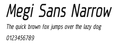 Megi Sans Narrow Preview