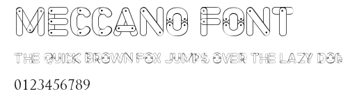 Meccano Font Preview